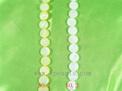 five strands fastener yellow and white shell strands